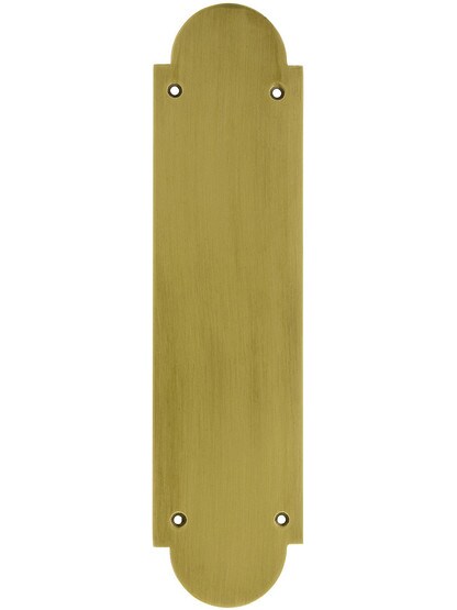 Arch Design Push Plate In Antique Brass.